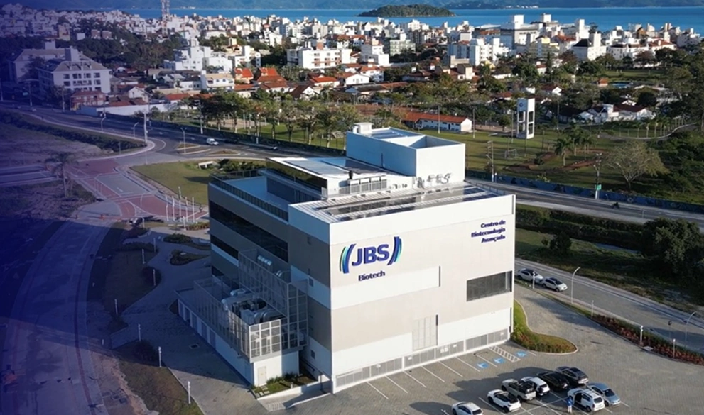 Aerial view of the JBS Biotech Advanced Biotechnology Center.